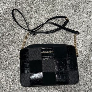 Michael Kors Black Patchwork Shoulder Bag